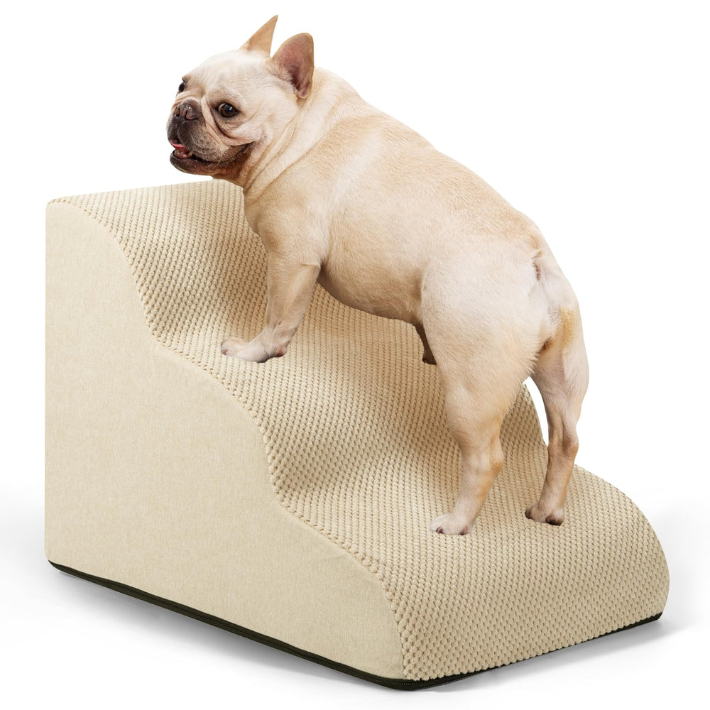 Aodisman dog ramp with corduroy surface provides secure grip for eager climbers
