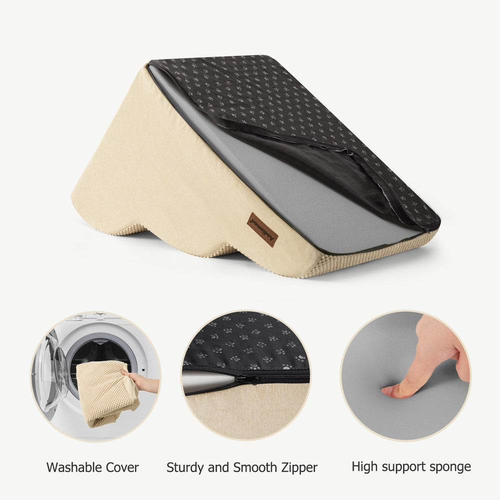 Aodisman dog ramp back handle enables easy transport between rooms