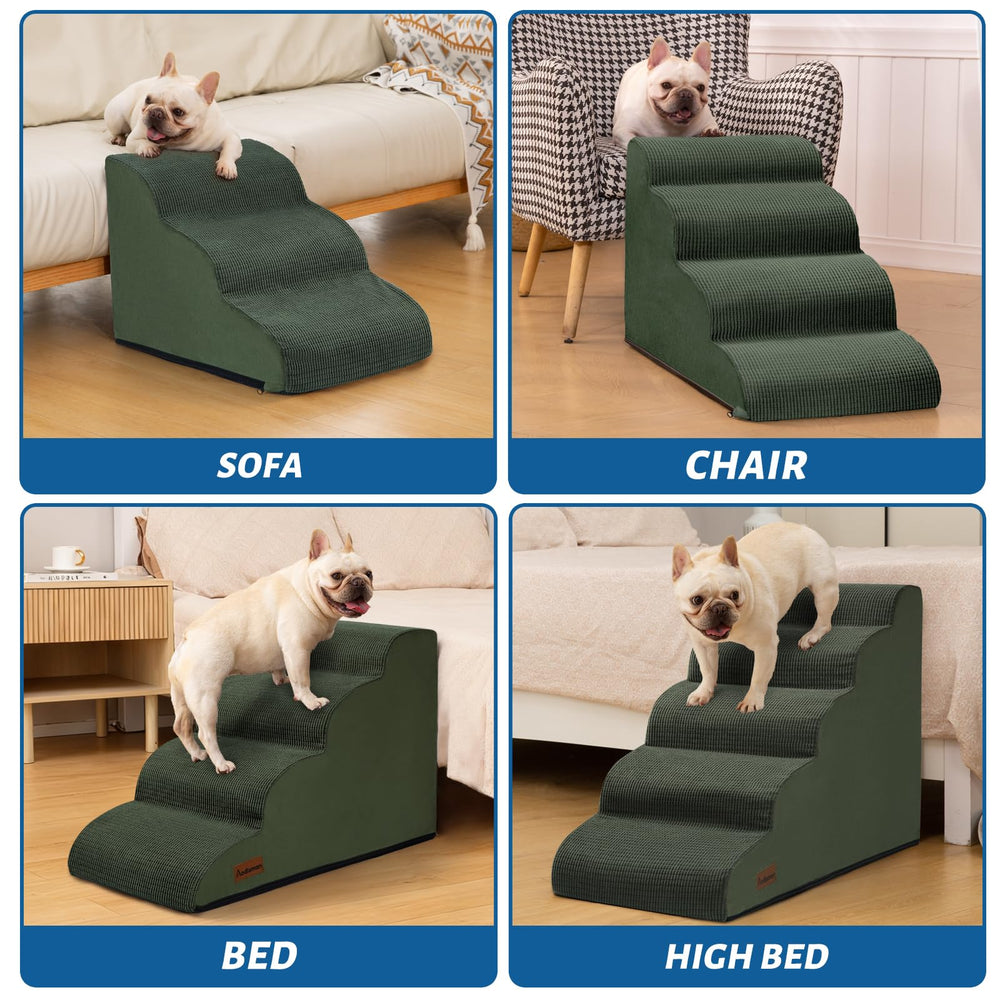 Aodisman dog ramp with non-slip base provides stable, confident ascent.