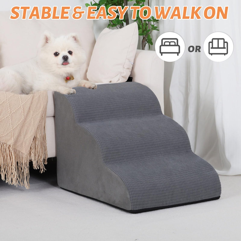 Aodisman grey dog ramp packaging before setup for compact transport.