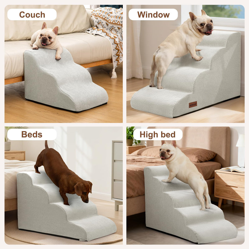 Aodisman three-step ramp at 15.7-inch height helps reach sofas