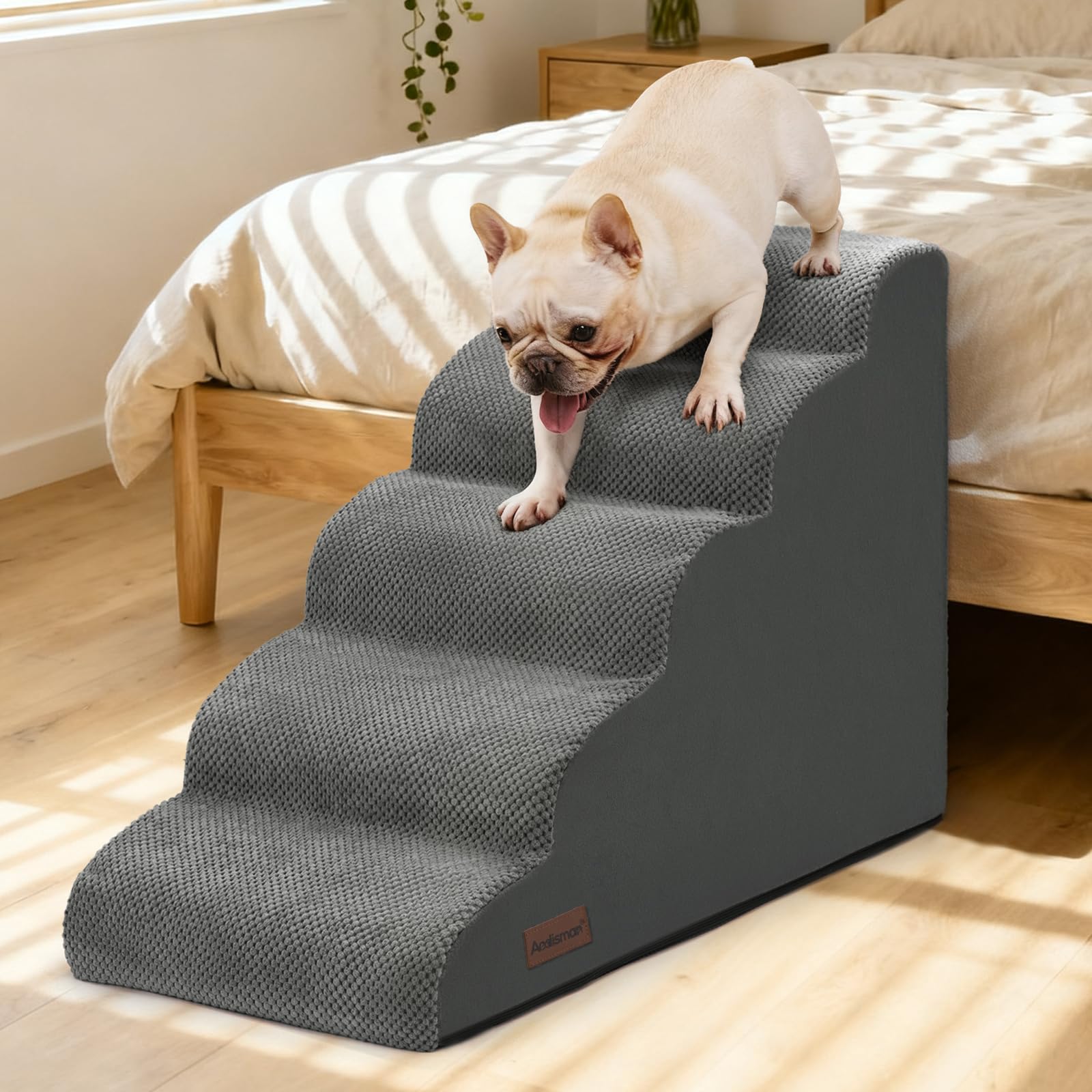 Aodisman dog stairs 3-step design suits chairs up to 17 inches.