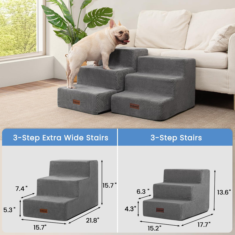 Aodisman dog stairs 4-step assembled ready for use on couch