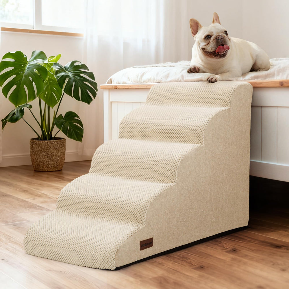 Aodisman dog stairs 4-step height ideal for beds and sofas