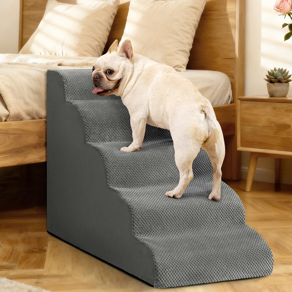 Aodisman dog stairs 5-step height up to 25 inches for beds.