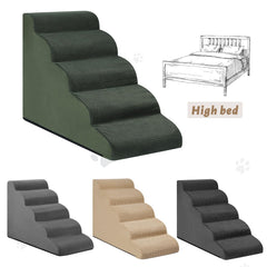 Aodisman dog stairs aligned with bed simplifies getting on and off