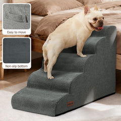 Aodisman dog stairs anti-slip bottom keeps ramp stable on floors