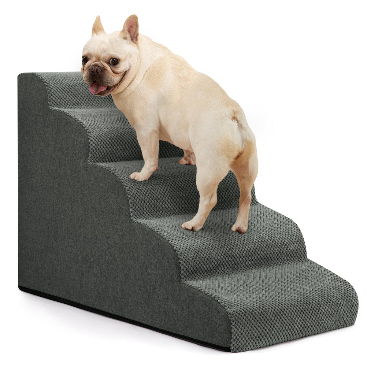 Aodisman dog stairs bed 22-4h five-step helps small dogs reach a high bed safely
