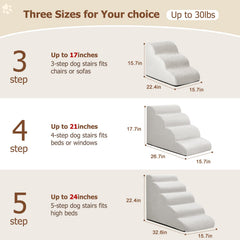 Aodisman dog stairs with anti-slip bottom to stay steady on floors.