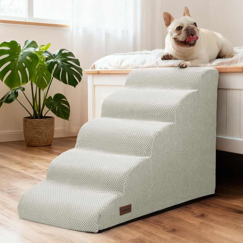 Aodisman dog stairs designed for home use to help pets reach beds safely.