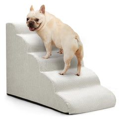 Aodisman dog stairs with corduroy surface for secure footing during climbs.