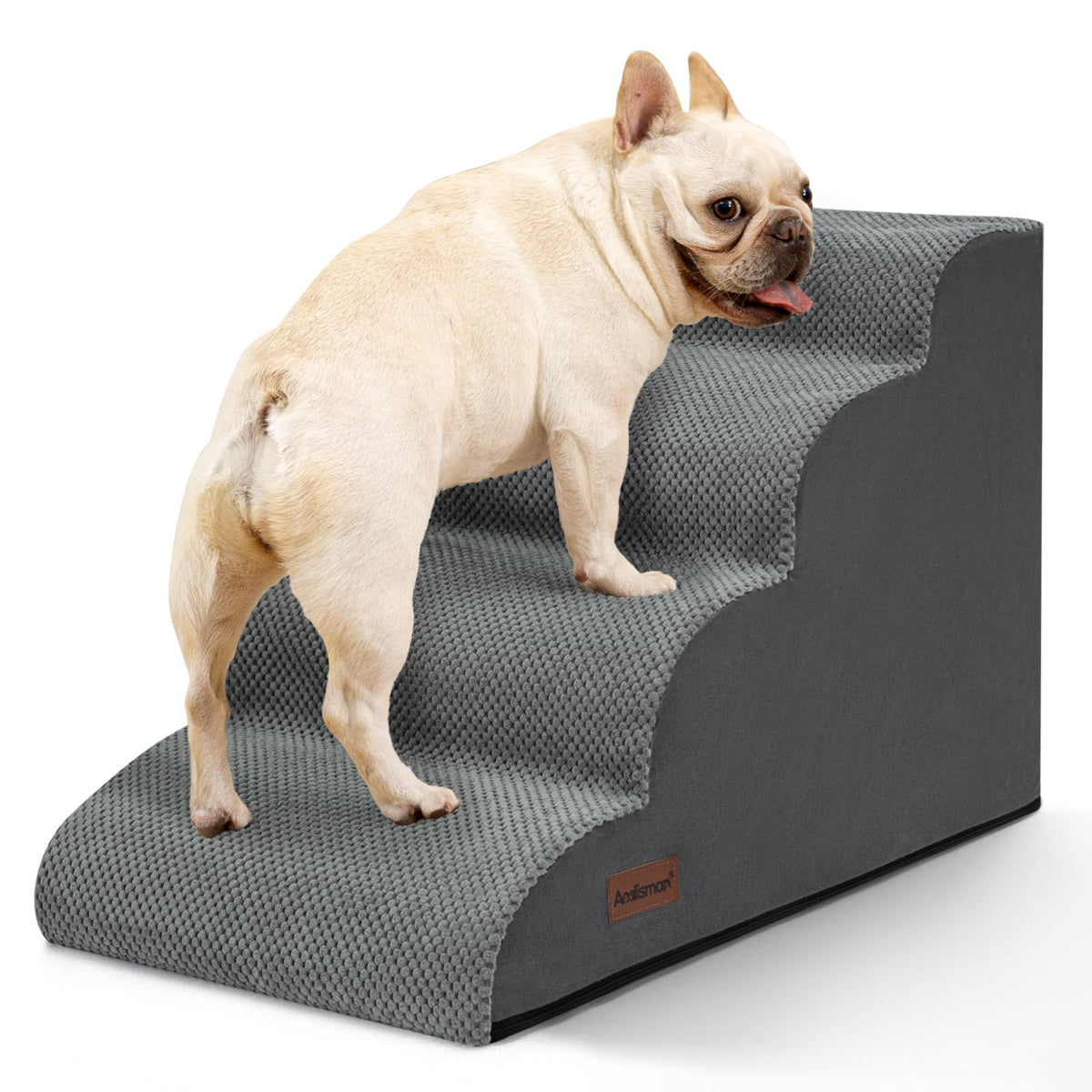 Aodisman dog stairs with curved ramp design for gentle access.