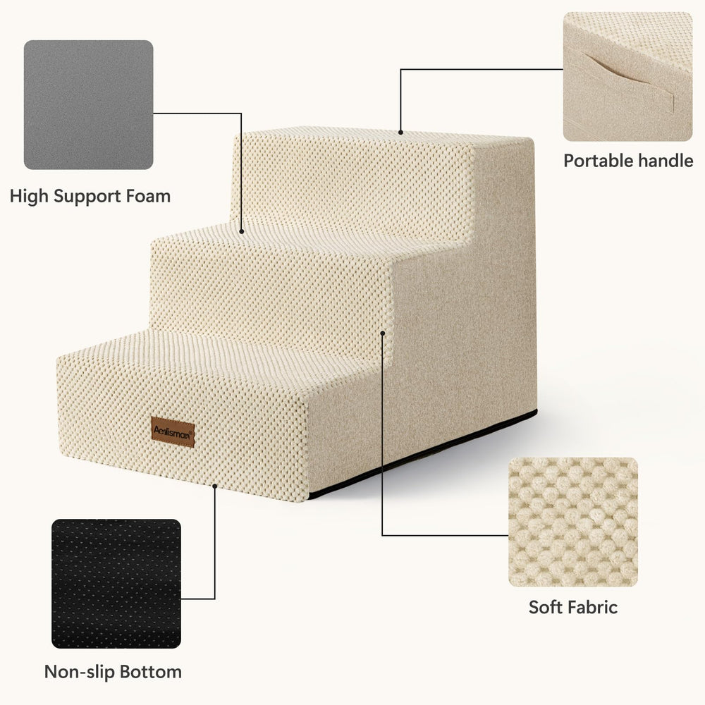 Aodisman dog stairs non-slip base ensuring steady footing on floors