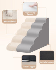 Aodisman dog stairs showing non-slip bottom for stability