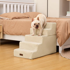 Aodisman dog stairs removable cover washability closeup, easy cleaning after use.