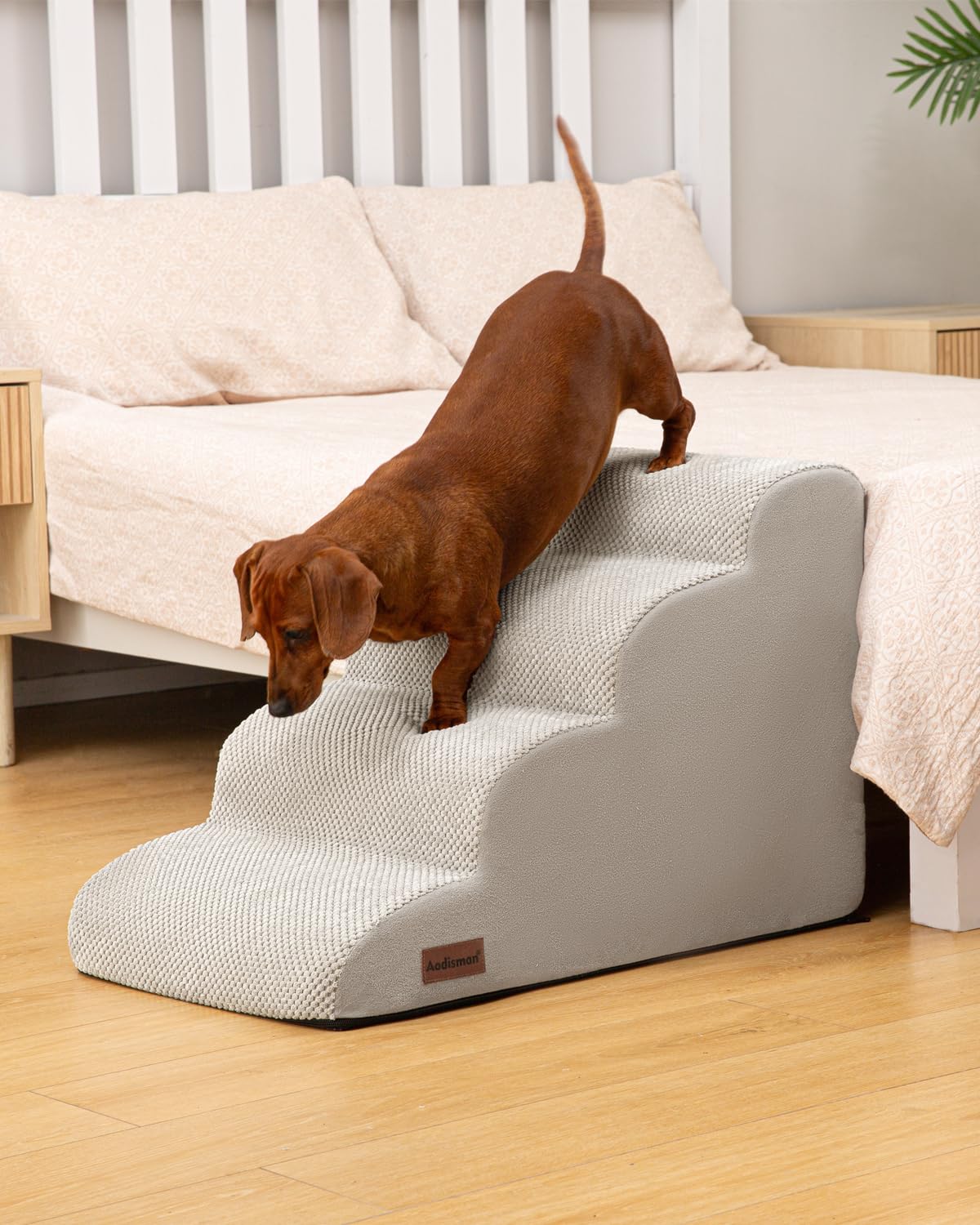 Aodisman dog stairs removable cover for easy cleaning