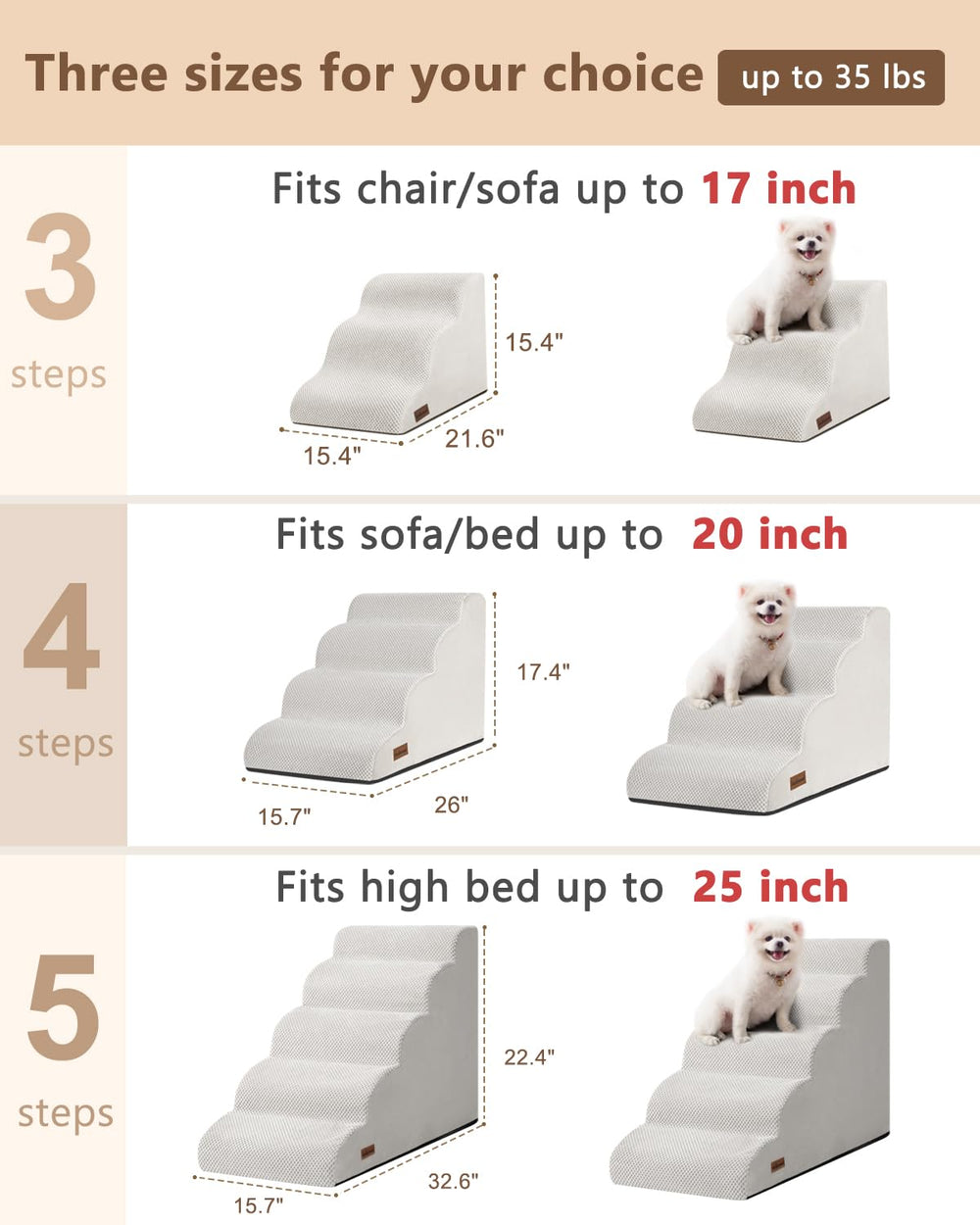 Aodisman 17-inch sofa compatibility allows secure access to seating.