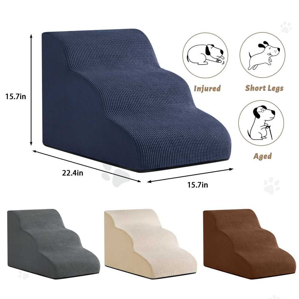 Aodisman dog stairs washable cover makes cleaning quick and easy.
