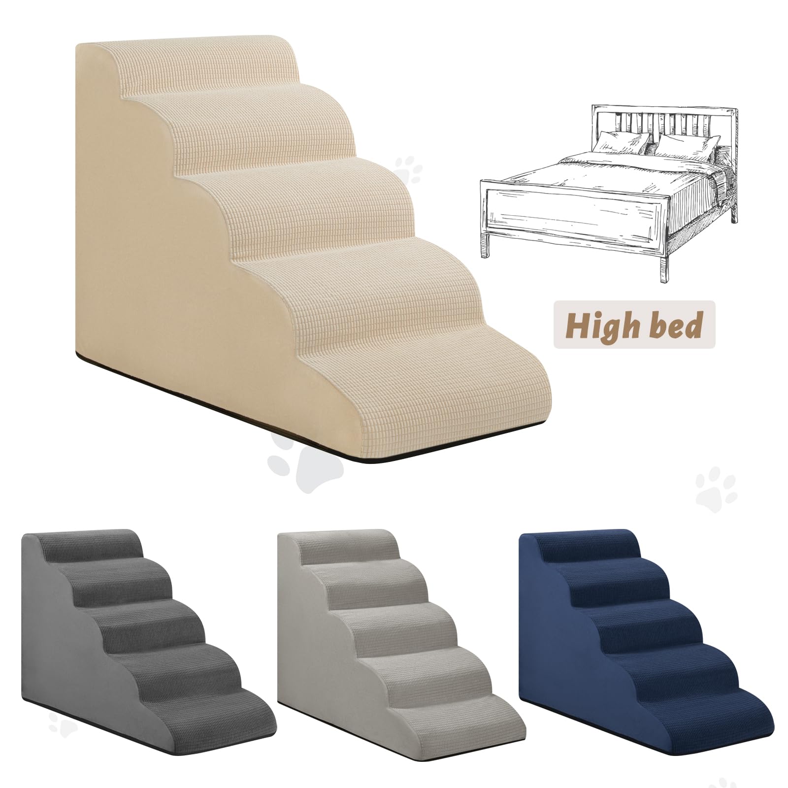 Removable washable cover on Aodisman pet stairs