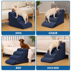 Aodisman dog stairs wide steps enable gentle climbs.