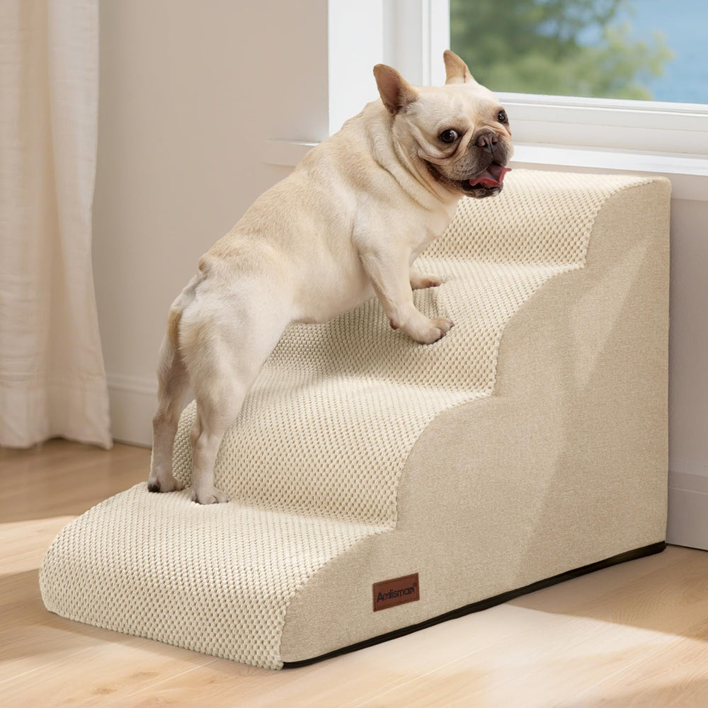 Aodisman dog steps anti-slip bottom keeps ramp stable.