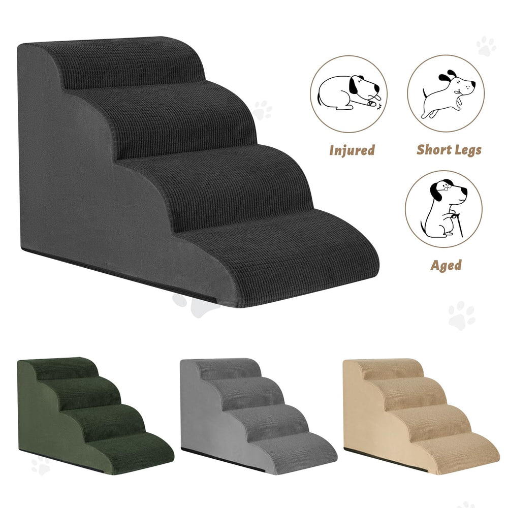 Aodisman stairs positioned along bed edge showing easy access