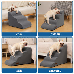 Aodisman dog steps with high-rebound foam provides comfortable support