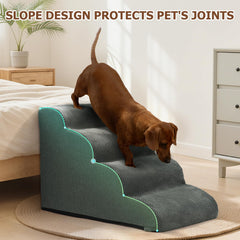 Aodisman dog steps with corduroy ramp surface for better grip.