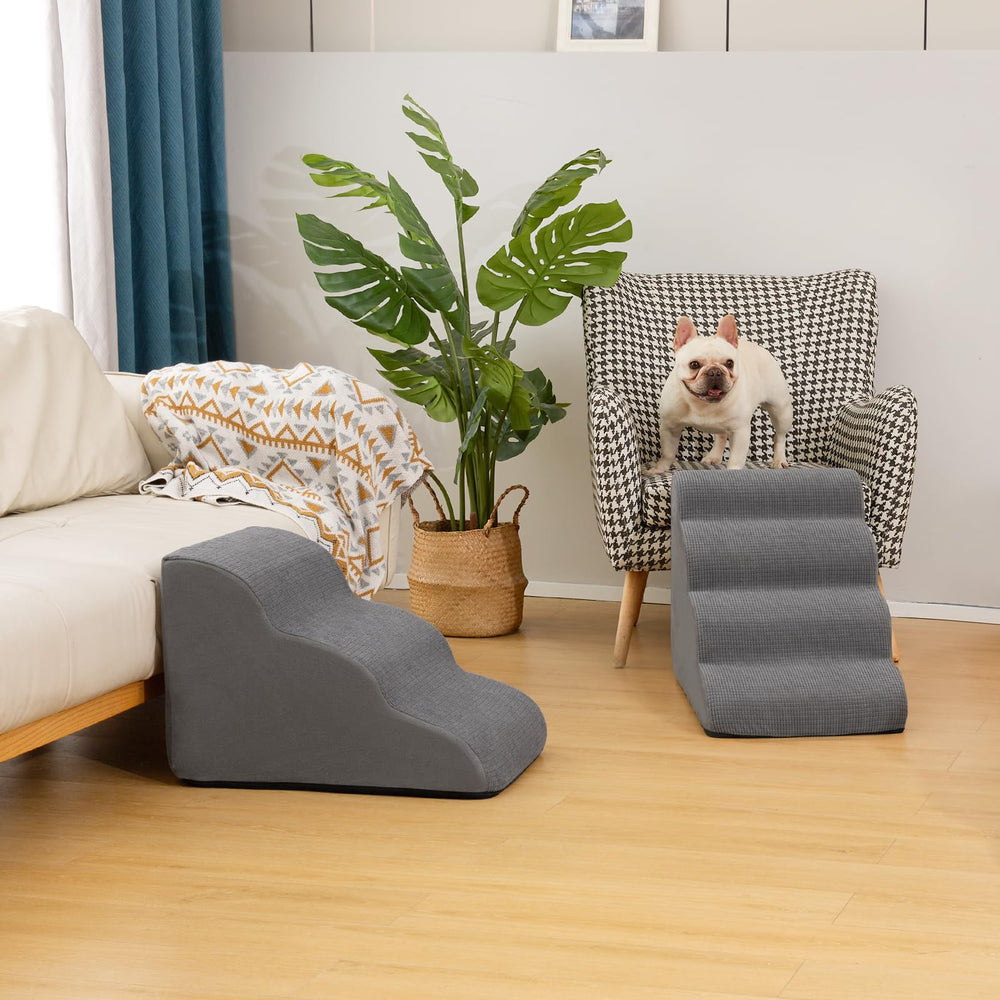 Aodisman dog steps expand from vacuum packaging into sturdy stairs