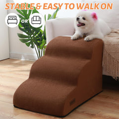 Aodisman non-slip pet steps with foam bottom provide stable footing.