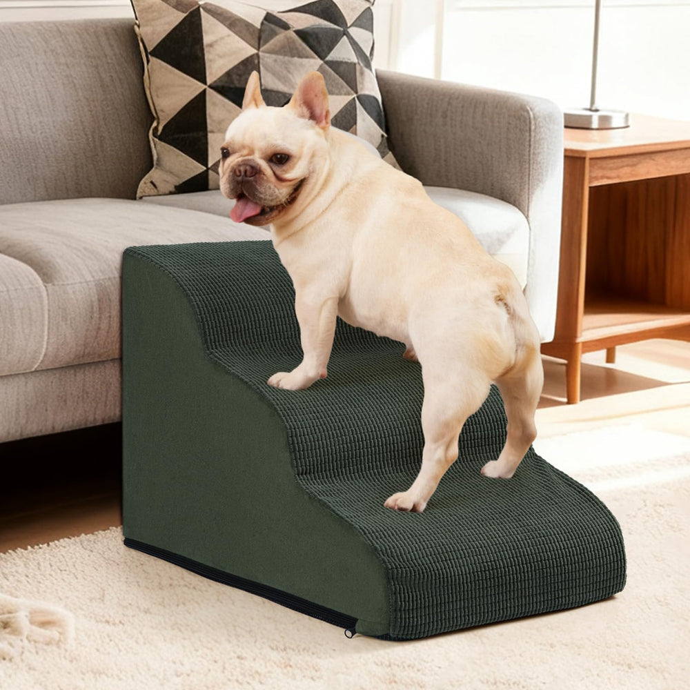 Aodisman pet stairs vacuum-packed for easy transport and quick setup.