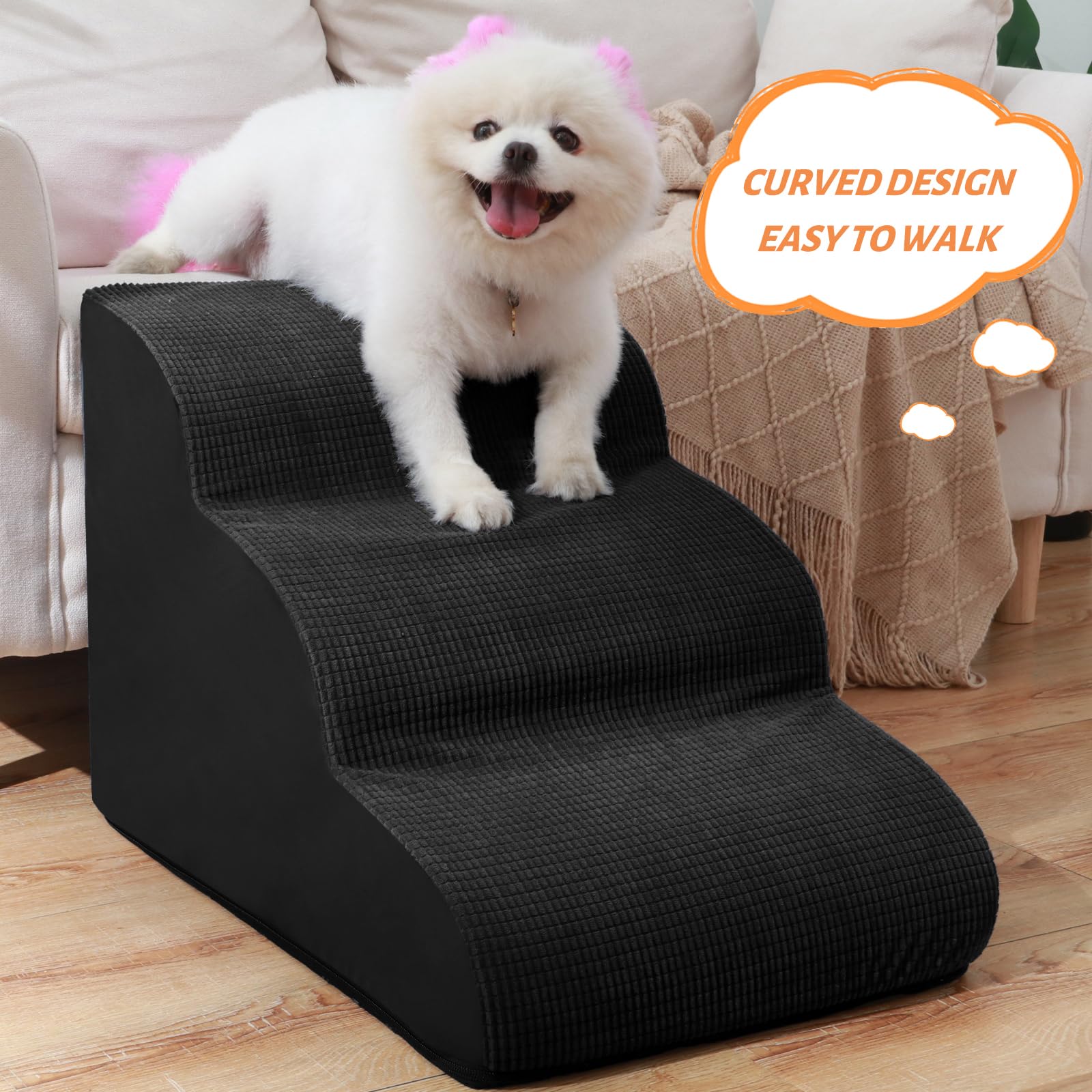 Aodisman pet stairs with non-slip bottom for safer climbs