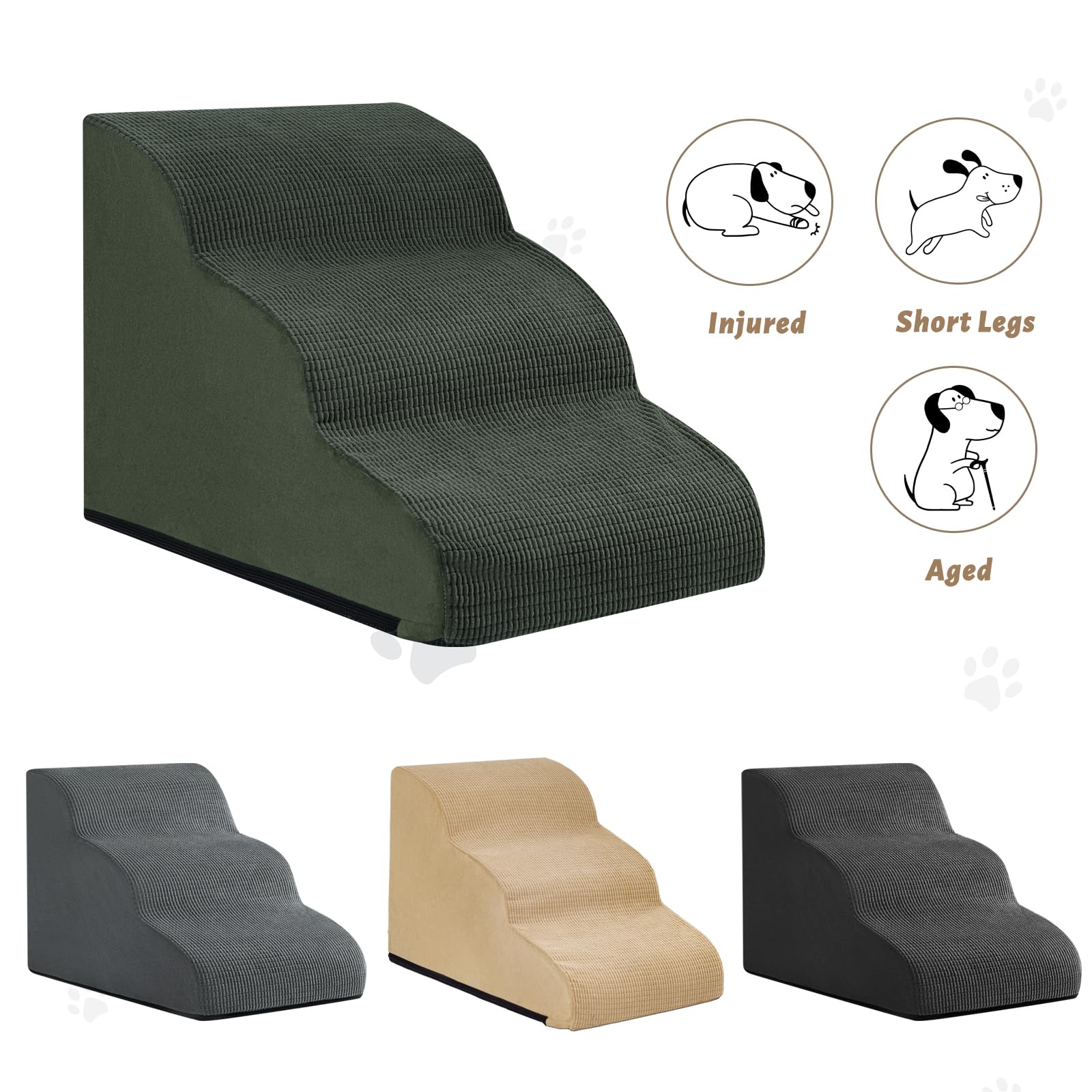 Aodisman pet steps reduce strain while helping pets greet family.