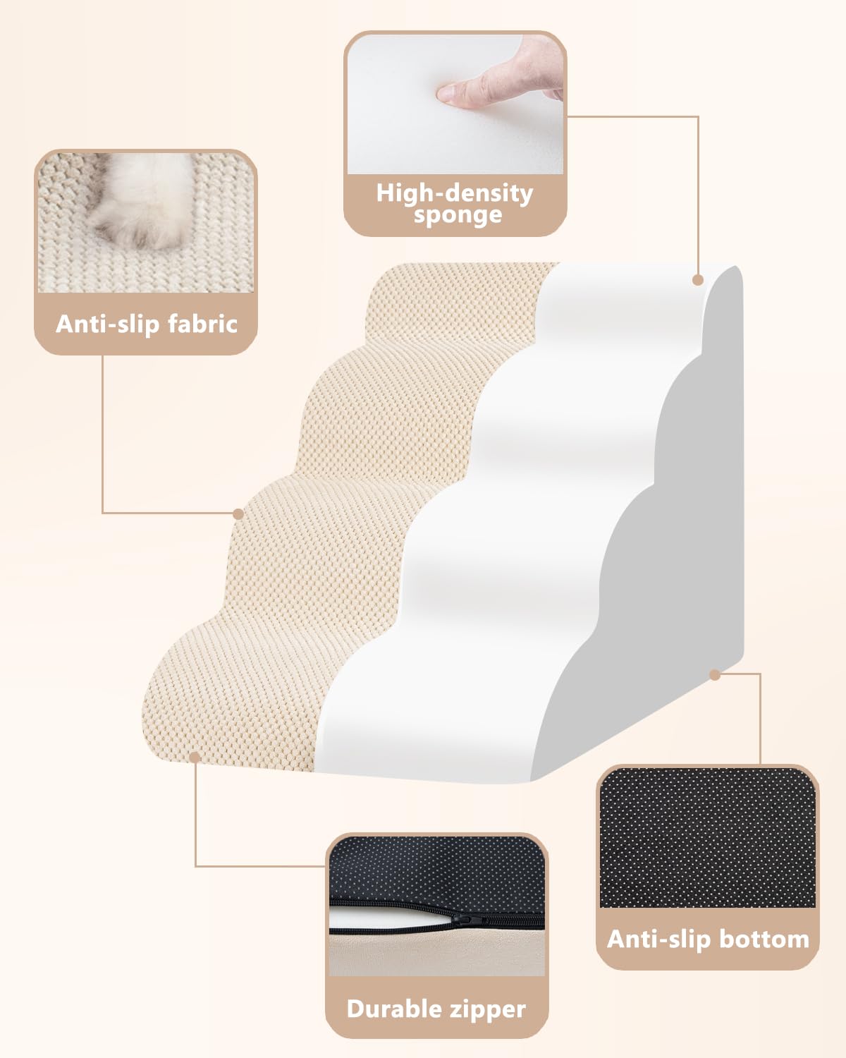 Removable washable cover makes cleanup quick after adventures.
