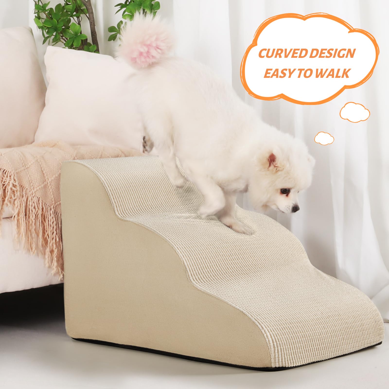 Aodisman wide-step steps aid small dogs and cats.