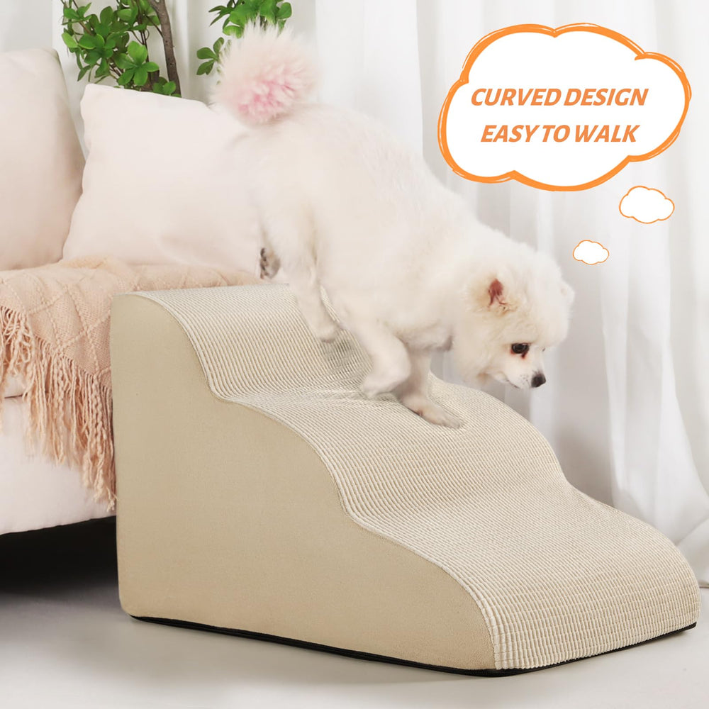 Aodisman wide-step steps aid small dogs and cats.