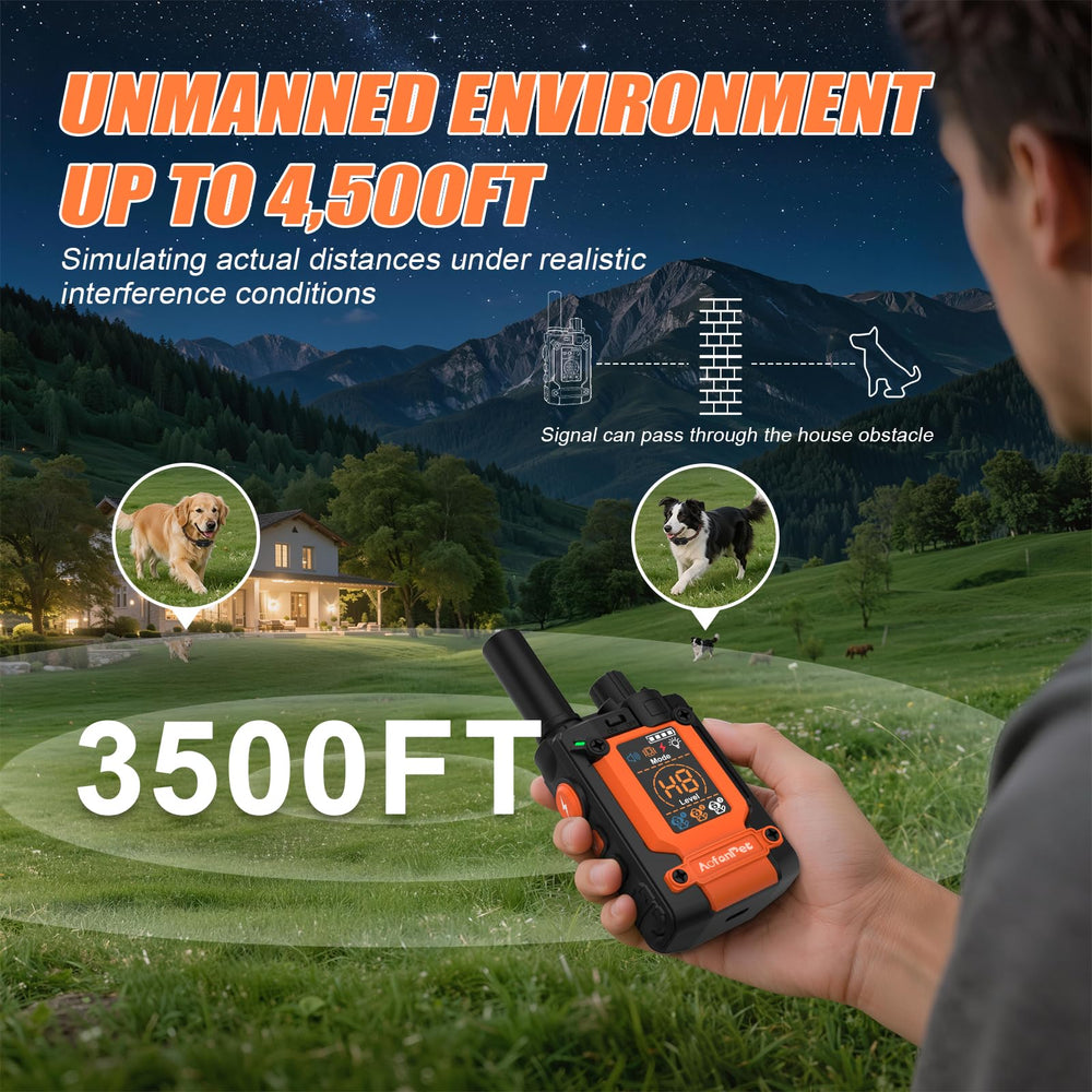 AOFANPET LED light on collar aids night visibility during walks.