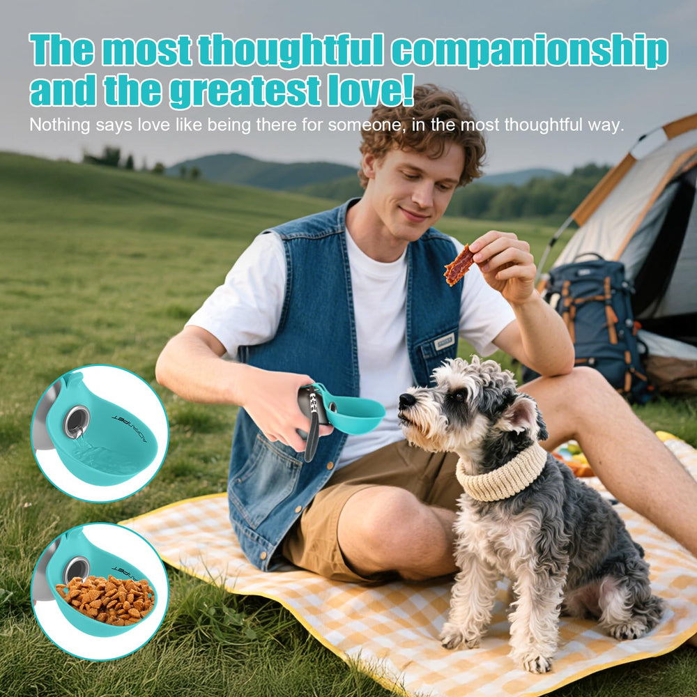 AOFANPET one-step silicone bowl for instant hydration on-the-go