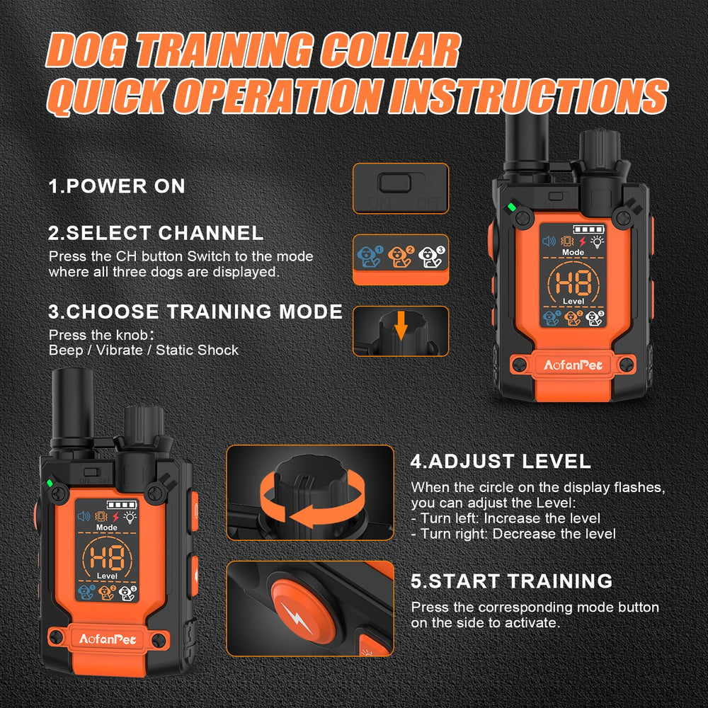 AOFANPET receiver close-up showing waterproof construction for all weather play.