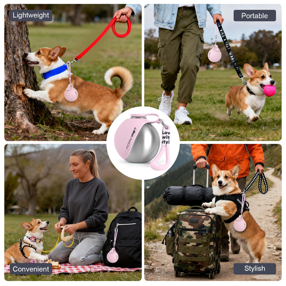 AOFANPET silicone bowl opens instantly to serve water or snacks on the go
