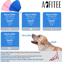 AOFITEE Elizabethan cone designed for post-surgery recovery in large dogs.