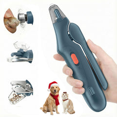Aoioploa 2-in-1 nail clippers and grinder with LED lights for precise, safe pet nail trimming.