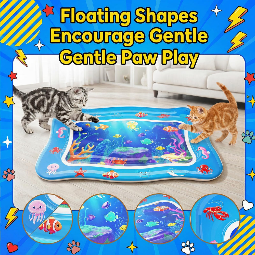Aoioploa Cat Water Mat non-slip base keeps the mat stable during use.