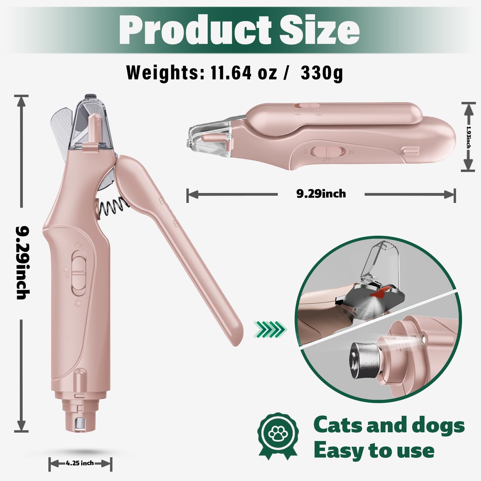 Aoioploa compact grooming tool for easy pet nail care.