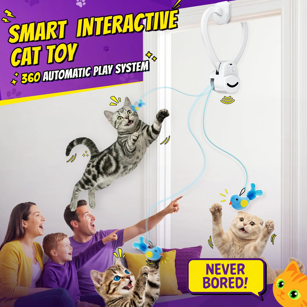Aoioploa flying-bird-motion cat toy engages indoor cats during daily play