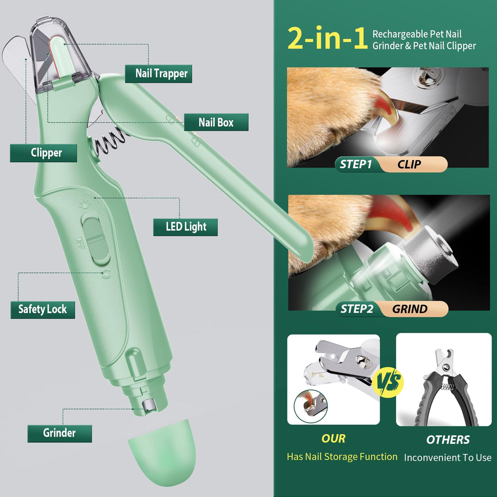 Aoioploa LED-assisted nails clipper brightens the pet's nails for precision