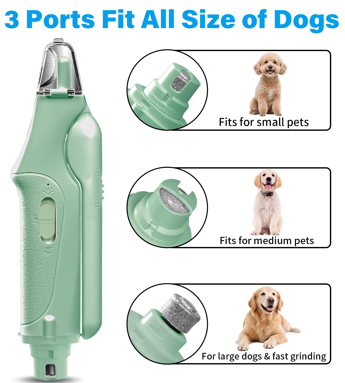 Aoioploa low-noise pet nail grinder reduces grooming stress