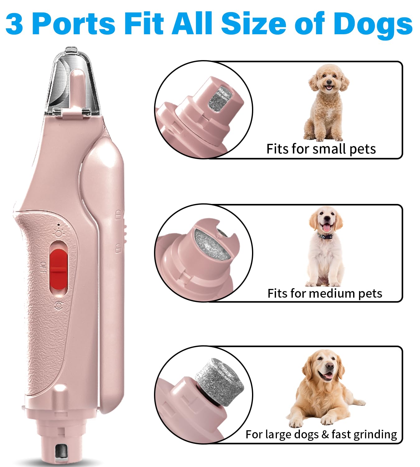 Aoioploa low-noise pet nail trimmer minimizes pet stress.