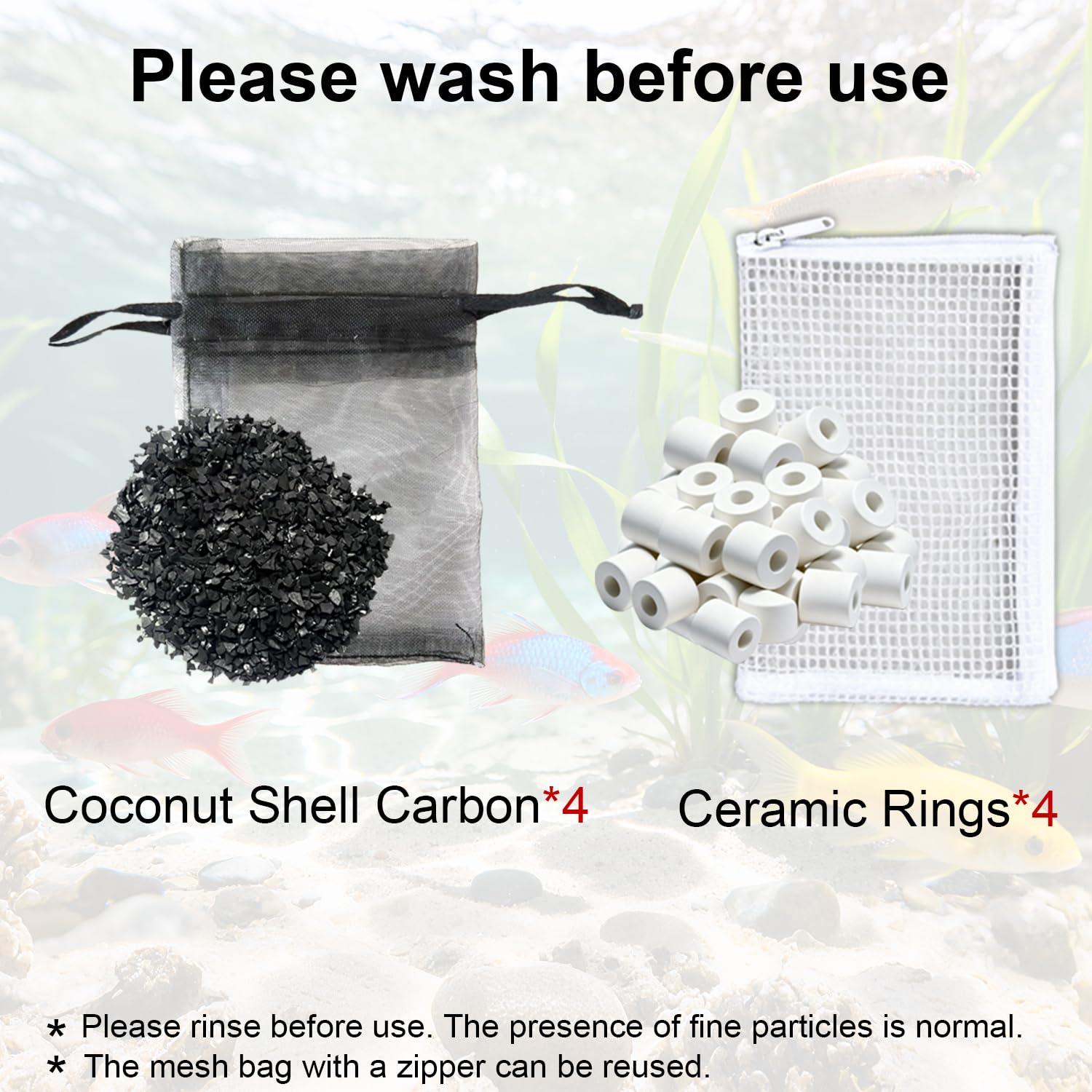 Aolleteau ceramic rings balance bacteria for a stable aquarium ecosystem