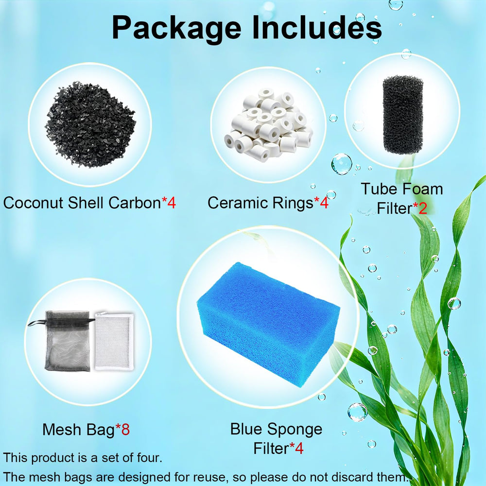 Aolleteau white filter bags support efficient filtration without altering tank aesthetics